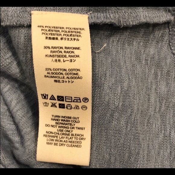 FREE PEOPLE SIESTA EMBROIDERED BOHO BLUE TOP XS - Picture 5 of 5